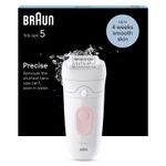Ingrijire personala si Cosmetice - Aparate & accesorii ingrijire personala - Epilatoare si accesorii - Epilatoare - Epilator Braun Silk-épil 5 5-000 Wet & Dry, MicroGrip, Smart Light, 28 de pensete, 2 viteze, Alb - Infinity.ro