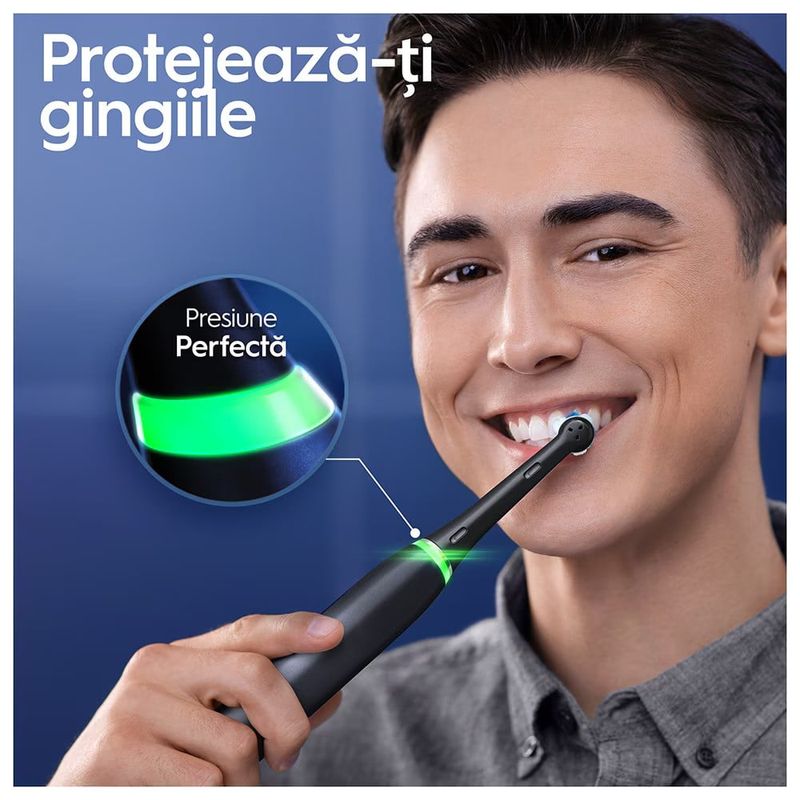 Ingrijire personala si Cosmetice - Igiena dentara - Periute de dinti electrice - Periuta de dinti electrica Oral-B iO6 cu Tehnologie Magnetica si Micro-Vibratii, Inteligenta artificiala, Display led - Infinity.ro