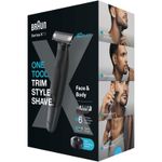 Ingrijire personala si Cosmetice - Aparate & accesorii ingrijire personala - Aparate de ras si tuns - Aparate de ras electrice - Aparat hibrid de barbierit si tuns barba Braun Series X XT5300 Wet&Dry, Lama 4D, 6 piepteni, 1 capac de protectie - Infinity.ro