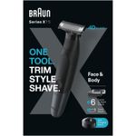 Ingrijire personala si Cosmetice - Aparate & accesorii ingrijire personala - Aparate de ras si tuns - Aparate de ras electrice - Aparat hibrid de barbierit si tuns barba Braun Series X XT5300 Wet&Dry, Lama 4D, 6 piepteni, 1 capac de protectie - Infinity.ro