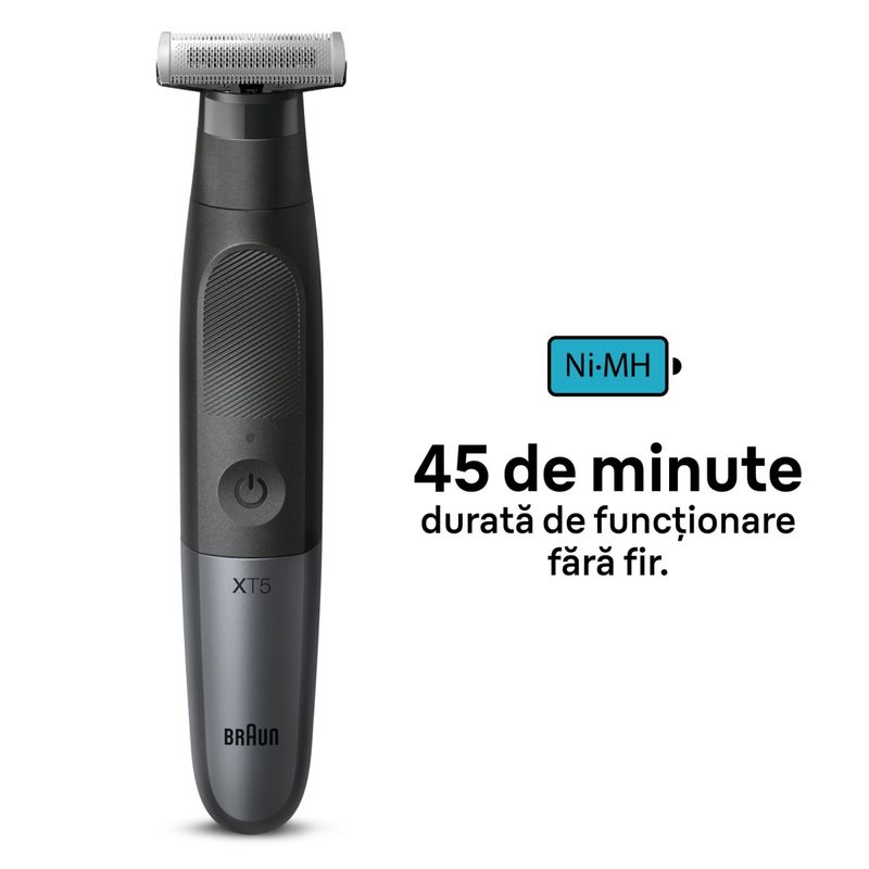 Ingrijire personala si Cosmetice - Aparate & accesorii ingrijire personala - Aparate de ras si tuns - Aparate de ras electrice - Aparat hibrid de barbierit si tuns barba Braun Series X XT5300 Wet&Dry, Lama 4D, 6 piepteni, 1 capac de protectie - Infinity.ro