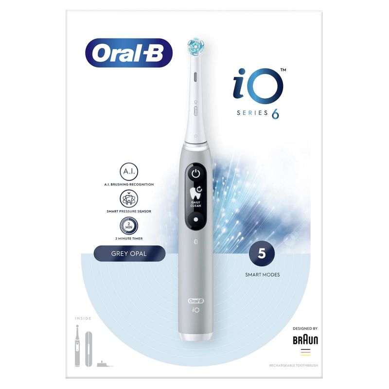 Ingrijire personala si Cosmetice - Igiena dentara - Periute de dinti electrice - Periuta de dinti electrica Oral-B iO6 cu tehnologie magnetica si micro-vibratii, inteligenta artificiala, display led - Infinity.ro