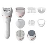 Ingrijire personala si Cosmetice - Aparate & accesorii ingrijire personala - Epilatoare si accesorii - Epilatoare - Epilator umed si uscat Philips BRE740/10, 9 accesorii, 32 pensete, utilizare fara fir, 2 setari viteza, opti-light - Infinity.ro