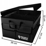Auto si Moto - Piese auto si accesorii - Interior auto - Accesorii interior - Organizator portbagaj auto, pliabil, 3 compartimente, impermeabil, Capacitate 64 litri, 51 cm x 36 cm x 32 cm, Negru - Infinity.ro