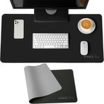 PC, gaming si accesorii - Periferice PC - Mousepad - Mousepad PROtone XXL pentru protectie birou, din piele pu, cu doua fete Gri/Negru, 90x45 cm - Infinity.ro