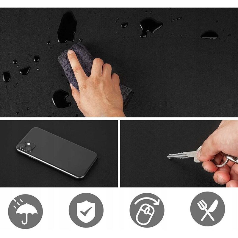 PC, gaming si accesorii - Periferice PC - Mousepad - Mousepad PROtone XXL pentru protectie birou, din piele pu, cu doua fete Gri/Negru, 90x45 cm - Infinity.ro