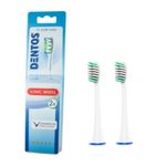 Ingrijire personala si Cosmetice - Igiena dentara - Rezerve si accesorii - Rezerva periuta de dinti electrica,compatibila cu Philips Sonicare, Dentos Sonic White, 2 bucati, Alb - Infinity.ro