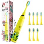 Ingrijire personala si Cosmetice - Igiena dentara - Periute de dinti electrice - Periuta electrica reincarcabila sonica WhySmile Copii, 32000 miscari/minut, 4 moduri de curatatare, 8 capete de periere - Infinity.ro