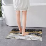 Casa si Gradina - Textile si covoare - Covoare - Covorase baie - Covoras de baie modern, DexXer, Ultra absorbant, Antiderapant si uscare rapida,  50x80 cm, Poliester/Rubber, Negru - Infinity.ro