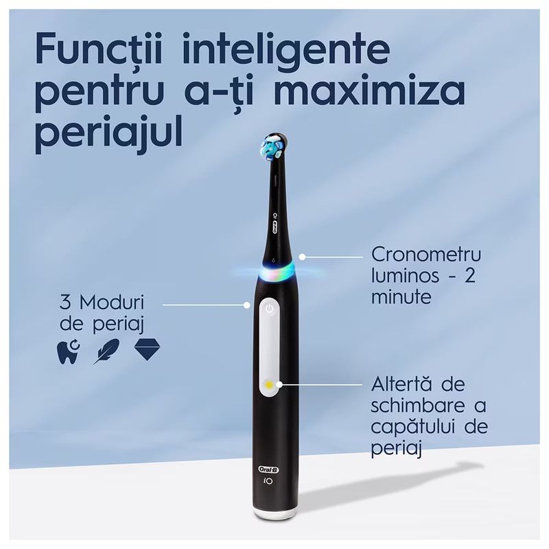 Ingrijire personala si Cosmetice - Igiena dentara - Periute de dinti electrice - Periuta de dinti electrica Oral-B iO3 cu Tehnologie Magnetica si Micro-Vibratii, Senzor de presiune Smart - Infinity.ro