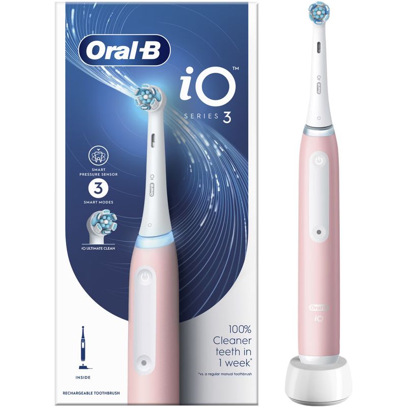 Ingrijire personala si Cosmetice - Igiena dentara - Periute de dinti electrice - Periuta de dinti electrica Oral-B iO3 cu Tehnologie Magnetica si Micro-Vibratii, Senzor de presiune Smart, 3 moduri, - Infinity.ro