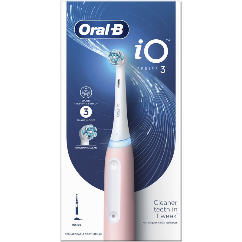 Ingrijire personala si Cosmetice - Igiena dentara - Periute de dinti electrice - Periuta de dinti electrica Oral-B iO3 cu Tehnologie Magnetica si Micro-Vibratii, Senzor de presiune Smart, 3 moduri, - Infinity.ro