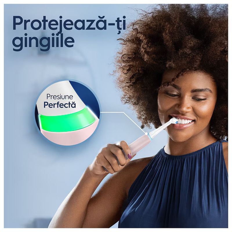 Ingrijire personala si Cosmetice - Igiena dentara - Periute de dinti electrice - Periuta de dinti electrica Oral-B iO3 cu Tehnologie Magnetica si Micro-Vibratii, Senzor de presiune Smart, 3 moduri, - Infinity.ro