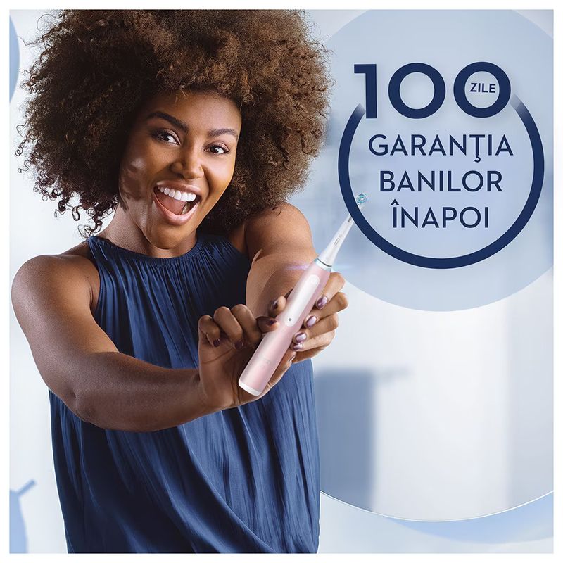 Ingrijire personala si Cosmetice - Igiena dentara - Periute de dinti electrice - Periuta de dinti electrica Oral-B iO3 cu Tehnologie Magnetica si Micro-Vibratii, Senzor de presiune Smart, 3 moduri, - Infinity.ro
