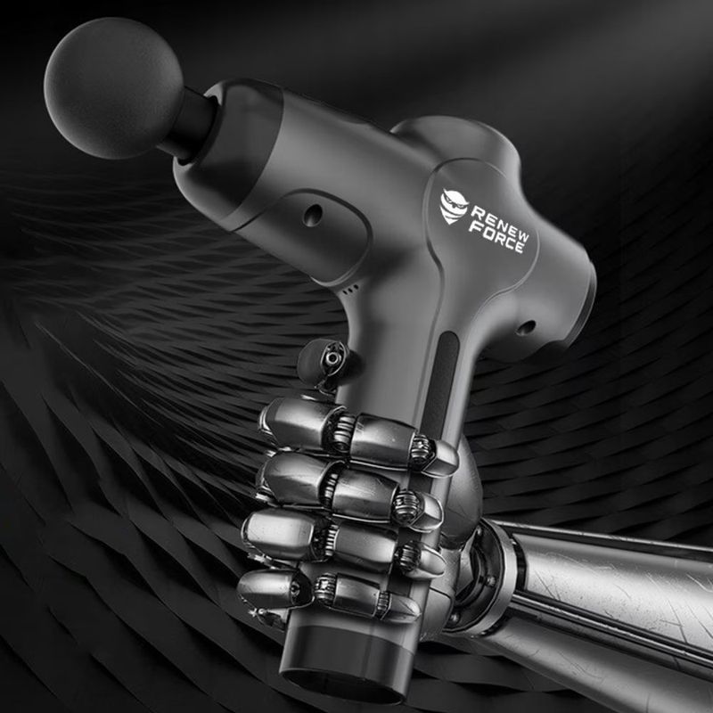 Ingrijire personala si Cosmetice - Sanatate si wellness - Articole wellness - Aparate si dispozitive de masaj - Aparat pentru masaj profesional tip pistol Renew Force, 7 viteze, motor silentios, 2800 r/min, sistem racire, ecran LCD - Infinity.ro