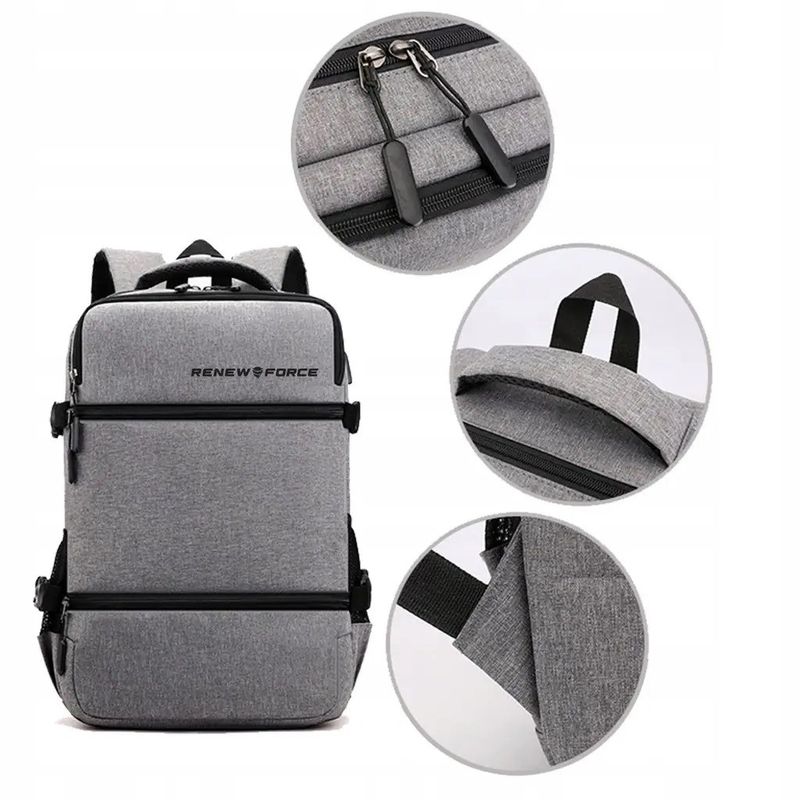 Laptop, Telefoane si Tablete - Laptopuri si accesorii - Accesorii Laptop - Genti laptop - Rucsac multifunctional  cu Port de incarcare USB, smart casual pentru Business, Calatorii si Laptop 15 inchi,45x31x13 cm - Infinity.ro