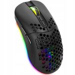 PC, gaming si accesorii - Periferice PC - Mouse - Mouse gaming, DexXer, Wireless, Iluminare RGB, USB, Wireless 2.4 G, FastCharge, Design ergonomic, Negru - Infinity.ro