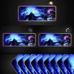 PC, gaming si accesorii - Periferice PC - Mousepad - Mousepad Gaming RGB, model cosmos, 800x300x3mm, Iluminare RGB, 14 moduri de iluminare, Cablu USB inclus - Infinity.ro