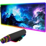 PC, gaming si accesorii - Periferice PC - Mousepad - Mousepad Gaming RGB, model cosmos, 800x300x3mm, Iluminare RGB, 14 moduri de iluminare, Cablu USB inclus - Infinity.ro