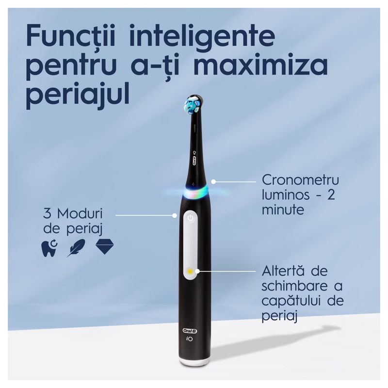 Ingrijire personala si Cosmetice - Igiena dentara - Periute de dinti electrice - Periuta de dinti electrica Oral-B iO3 cu Tehnologie Magnetica si Micro-Vibratii, Senzor de presiune Smart - Infinity.ro