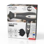 Ingrijire personala si Cosmetice - Aparate & accesorii ingrijire personala - Hair styling - Uscatoare de par - Uscator de par Adler AD2248gc, gri, difuzor, concentrator, 2200W, ionizare, 2 viteze, 3 trepte temperatura, cool shot - Infinity.ro