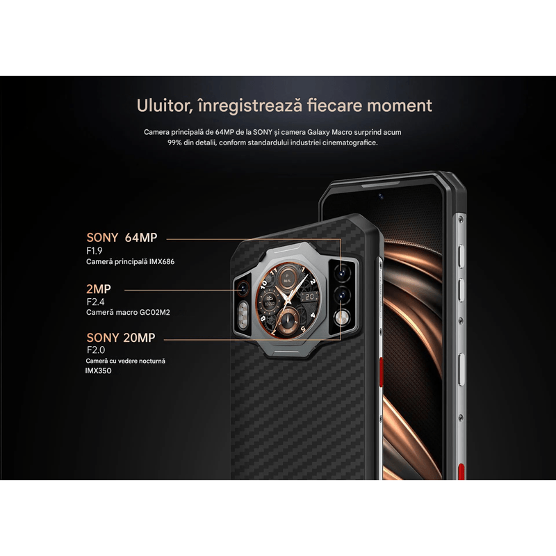 Laptop, Telefoane si Tablete - Telefoane mobile si accesorii - Telefoane Mobile - Telefon Rugged WP21, Android 12, 17GB RAM, Procesor Octa-Core, 256GB ROM, Camera frontal 20 MP/Camera principala 64MP - Infinity.ro