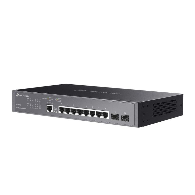 PC, gaming si accesorii - Retelistica - Switch-uri - Switch-uri cu management - Switch 8 porturi RJ45 Gigabit, 2 x SFP Gigabit, L2+ Management, 1U - TP-Link Omada SG3210 - Infinity.ro