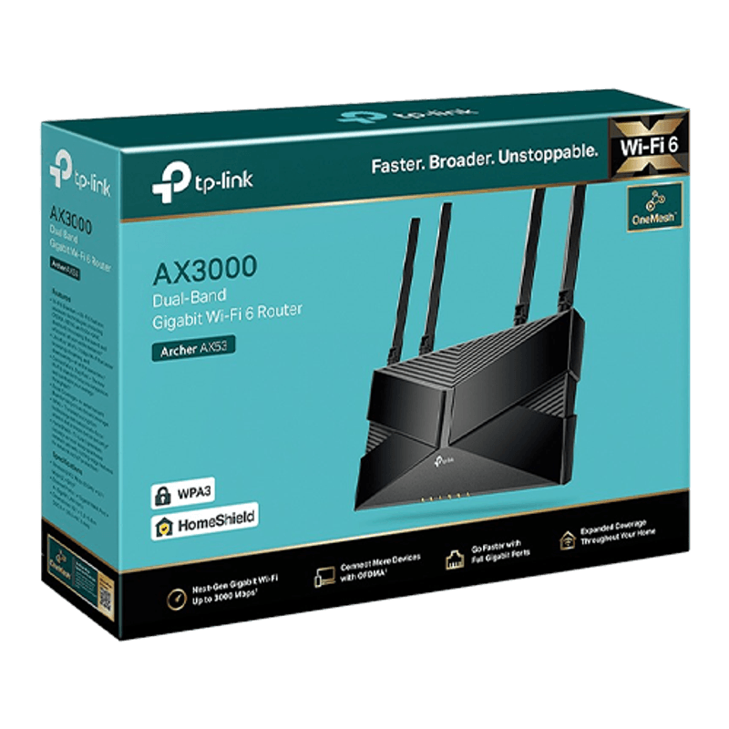 PC, gaming si accesorii - Retelistica - Wireless - Routere Wireless - Router Wireless TP-Link Archer AX53, AX3000, Dual-Band, Wi-Fi 6 ArcherAX53 - Infinity.ro