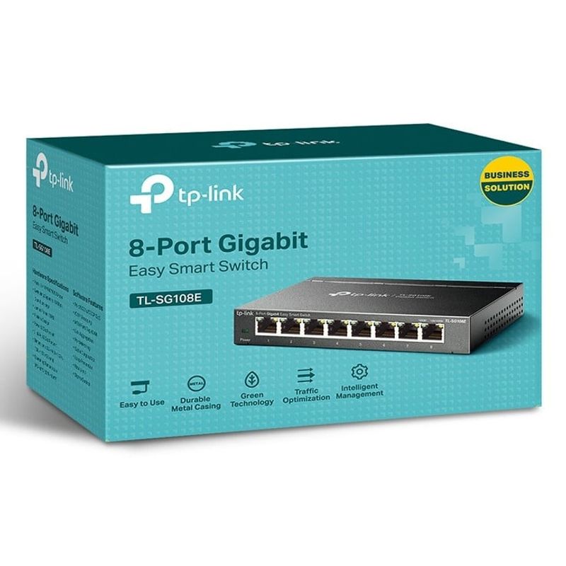 PC, gaming si accesorii - Retelistica - Switch-uri - Switch-uri cu management - Switch Easy Smart, 8 porturi RJ45 Gigabit, Managed - TP-Link TL-SG108E - Infinity.ro