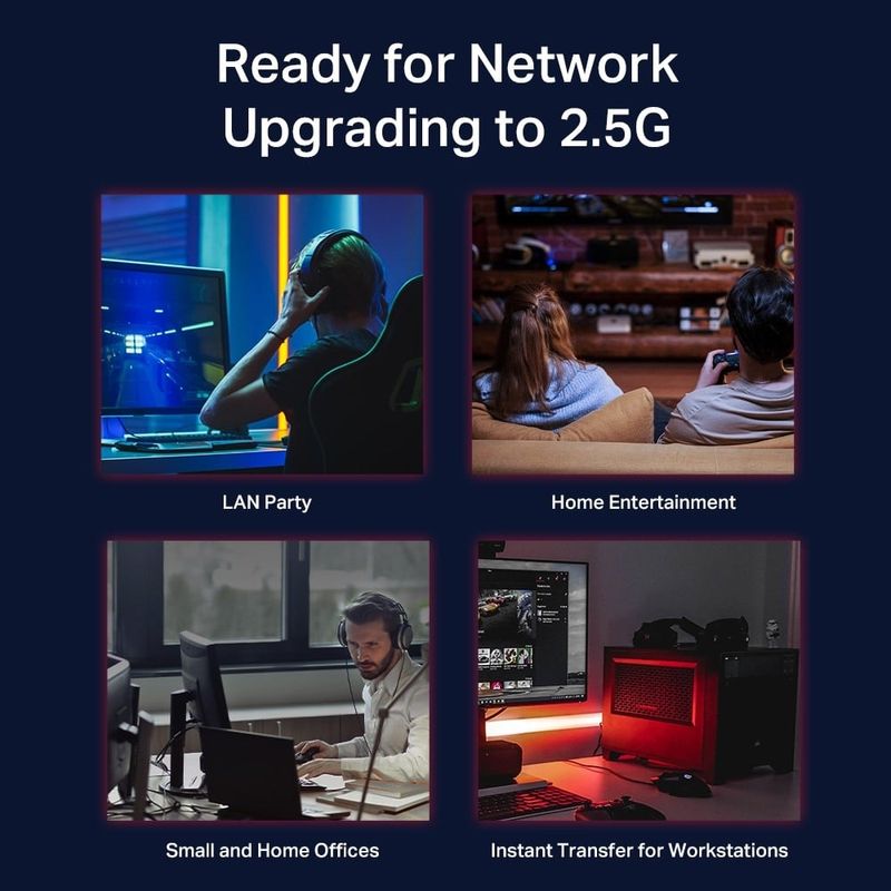PC, gaming si accesorii - Retelistica - Switch-uri - Switch-uri fara management - Switch 8 porturi RJ45 2.5G, Unmanaged - TP-Link TL-SG108-M2 - Infinity.ro