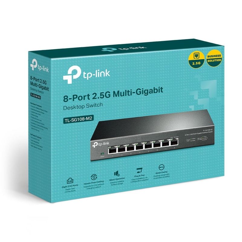 PC, gaming si accesorii - Retelistica - Switch-uri - Switch-uri fara management - Switch 8 porturi RJ45 2.5G, Unmanaged - TP-Link TL-SG108-M2 - Infinity.ro