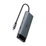 PC, gaming si accesorii - Retelistica - Hub-uri - Hub USB-C 6-in-1, 1 x USB-C PD 100W, 1 x USB-C, 2 x USB-A, 1 x HDMI 4K@60Hz, 1 x RJ45 1G - TP-Link UH6120C - Infinity.ro