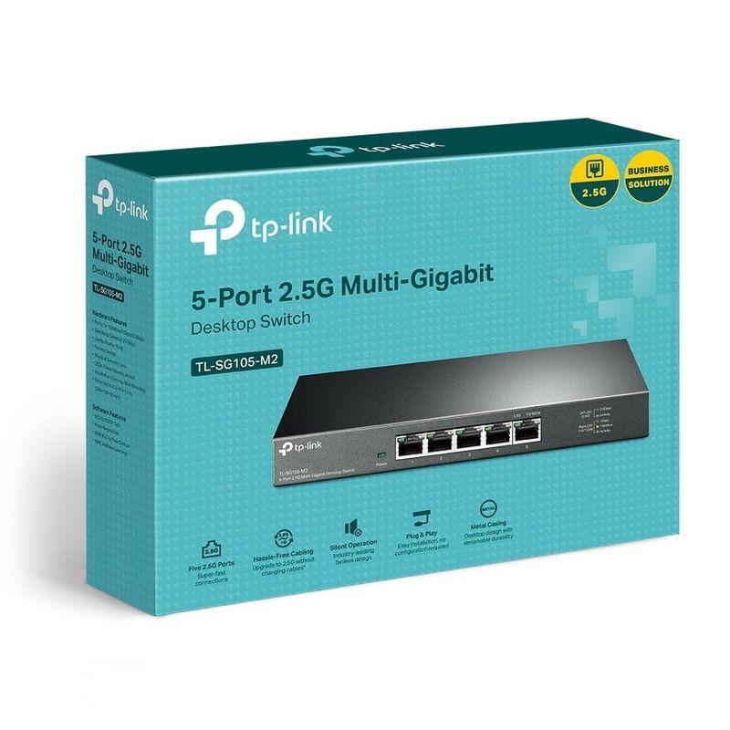 PC, gaming si accesorii - Retelistica - Switch-uri - Switch-uri fara management - Switch 5 porturi RJ45 2.5G, Unmanaged - TP-Link TL-SG105-M2 - Infinity.ro