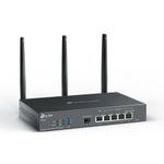 PC, gaming si accesorii - Retelistica - Wireless - Routere Wireless - Router VPN, Wi-Fi 6, AX3000, 1 x SFP Gigabit, 5 x RJ45 Gigabit, 1 x USB - TP-Link Omada ER706W - Infinity.ro