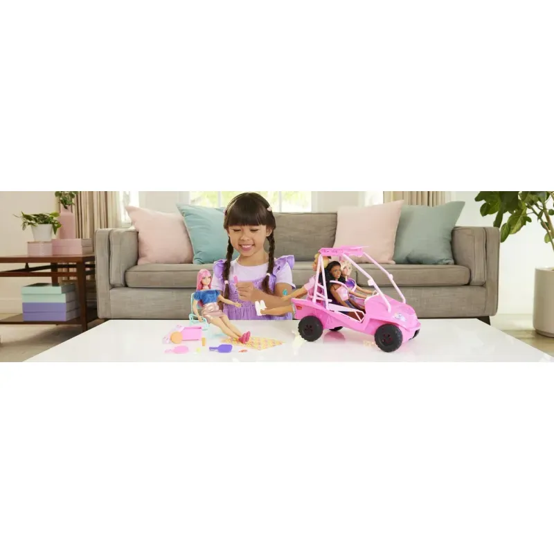 Jucarii, Copii si Bebe - Jucarii si jocuri - Papusi si accesorii - Papusi - Barbie Mysteries Detectivi Pe Plaja Masinuta Buggy Si Accesorii - Infinity.ro