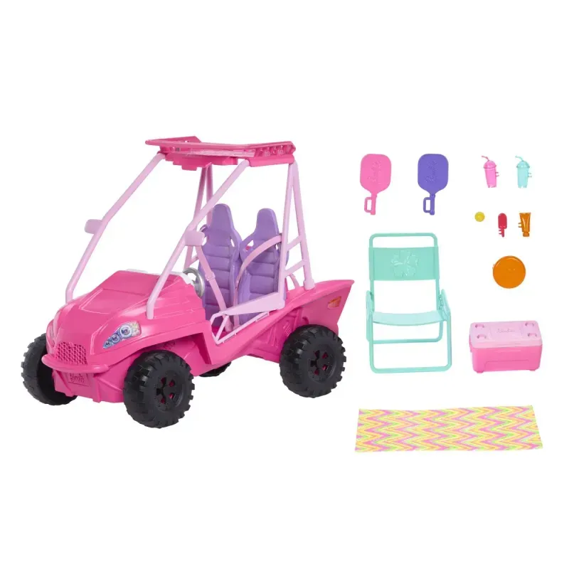 Jucarii, Copii si Bebe - Jucarii si jocuri - Papusi si accesorii - Papusi - Barbie Mysteries Detectivi Pe Plaja Masinuta Buggy Si Accesorii - Infinity.ro
