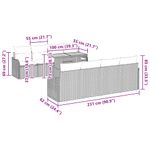 Casa si Gradina - Gradina si terasa - Mobilier exterior - Canapele si fotolii gradina - Set de canapele pentru gradina Manual 7 pcs bej si gri deschis - Infinity.ro