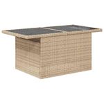 Casa si Gradina - Gradina si terasa - Mobilier exterior - Canapele si fotolii gradina - Set de canapele pentru gradina cu perna 9 pcs Bej Rattan poli - Infinity.ro