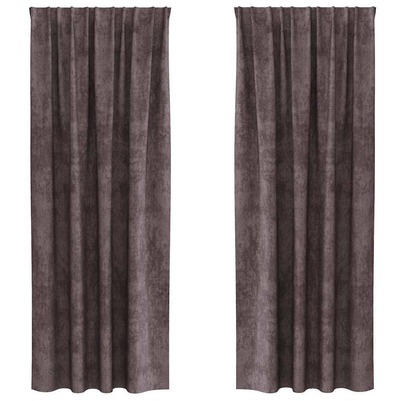 Casa si Gradina - Textile si covoare - Perdele si draperii - Draperii - Draperie cu perdele 2 pcs Maro 260 x 140 cm Catifea - Infinity.ro