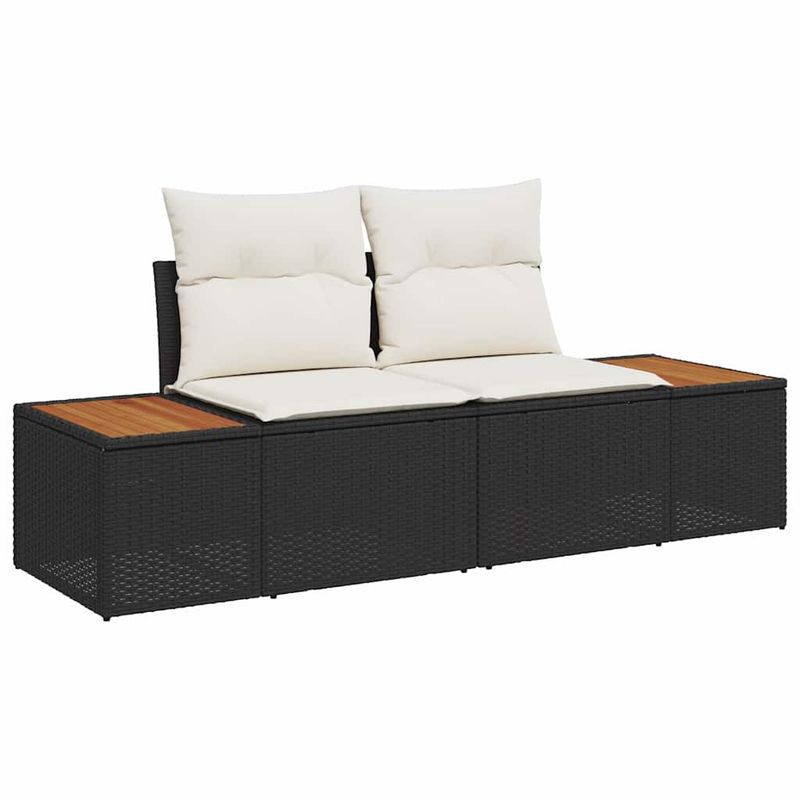 Casa si Gradina - Gradina si terasa - Mobilier exterior - Canapele si fotolii gradina - Set de canapele pentru gradina 8 pcs Negru Rattan poli - Infinity.ro