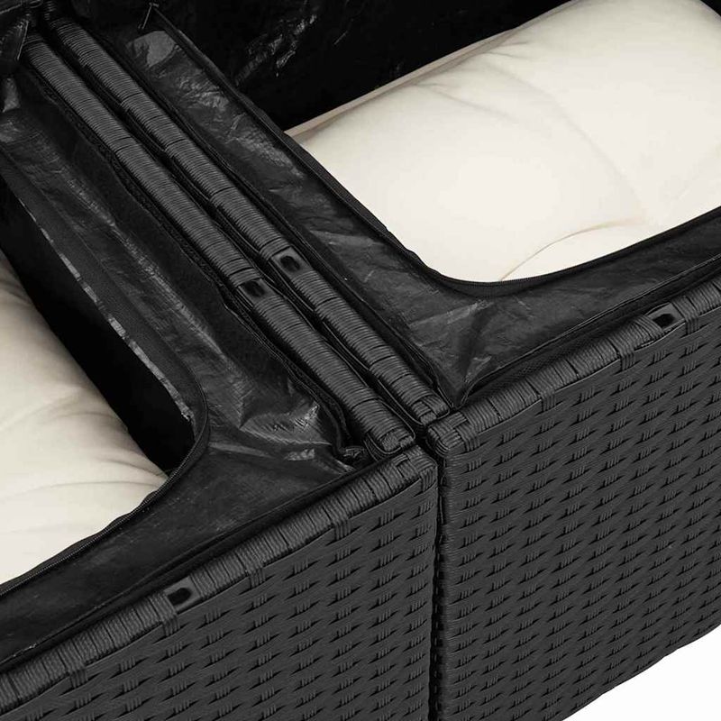 Casa si Gradina - Gradina si terasa - Mobilier exterior - Canapele si fotolii gradina - Set de canapele pentru gradina 8 pcs Negru Rattan poli - Infinity.ro