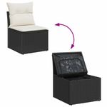 Casa si Gradina - Gradina si terasa - Mobilier exterior - Canapele si fotolii gradina - Set de canapele pentru gradina 8 pcs Negru Rattan poli - Infinity.ro