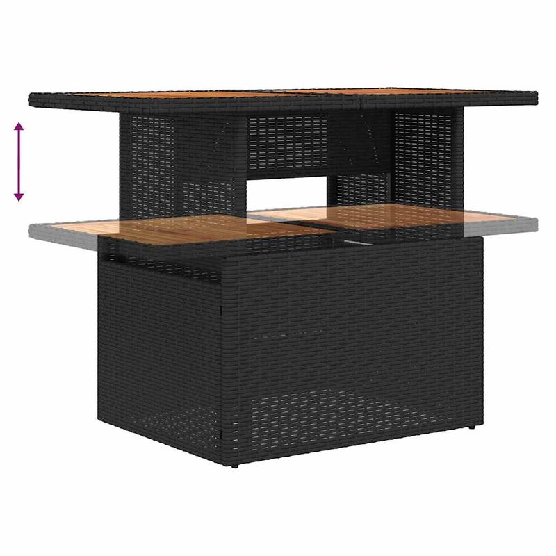 Casa si Gradina - Gradina si terasa - Mobilier exterior - Canapele si fotolii gradina - Set de canapele pentru gradina 8 pcs Negru Rattan poli - Infinity.ro
