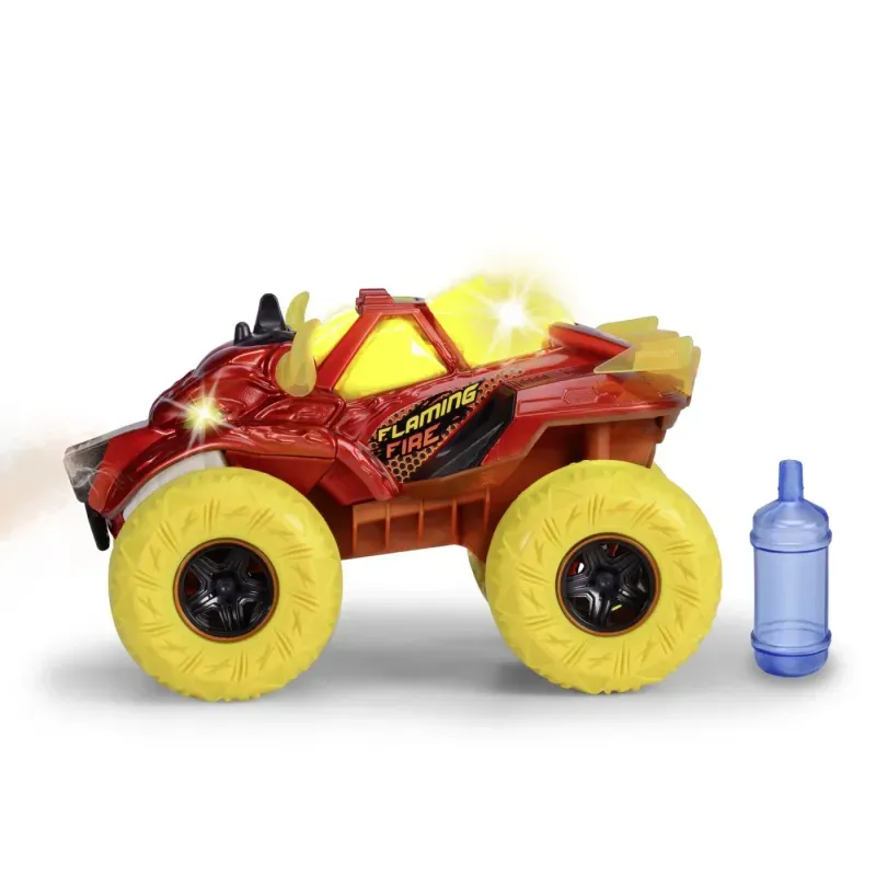 Jucarii, Copii si Bebe - Jucarii si jocuri - Vehicule si jucarii cu telecomanda - Masinute - Dickie Masina De Teren Flaming Fire Monster Cu Lumini Sunete Suspensii Si Functie Abur 25cm - Infinity.ro