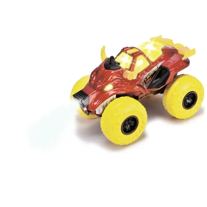 Jucarii, Copii si Bebe - Jucarii si jocuri - Vehicule si jucarii cu telecomanda - Masinute - Dickie Masina De Teren Flaming Fire Monster Cu Lumini Sunete Suspensii Si Functie Abur 25cm - Infinity.ro