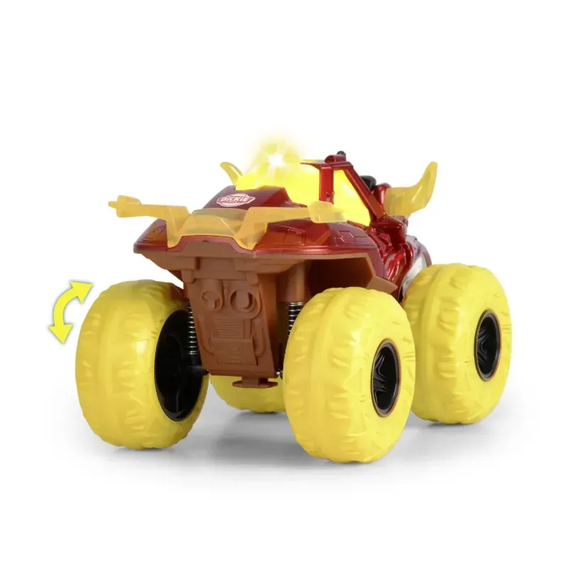 Jucarii, Copii si Bebe - Jucarii si jocuri - Vehicule si jucarii cu telecomanda - Masinute - Dickie Masina De Teren Flaming Fire Monster Cu Lumini Sunete Suspensii Si Functie Abur 25cm - Infinity.ro