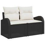 Casa si Gradina - Gradina si terasa - Mobilier exterior - Canapele si fotolii gradina - Set de canapele pentru gradina cu perna 7 pcs Negru Rattan poli - Infinity.ro