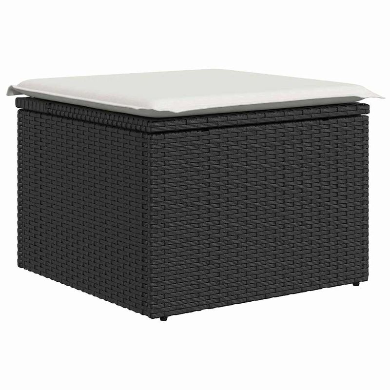 Casa si Gradina - Gradina si terasa - Mobilier exterior - Canapele si fotolii gradina - Set de canapele pentru gradina cu perna 7 pcs Negru Rattan poli - Infinity.ro