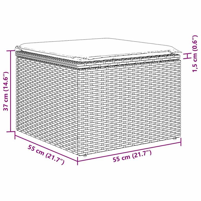 Casa si Gradina - Gradina si terasa - Mobilier exterior - Canapele si fotolii gradina - Set de canapele pentru gradina cu perna 7 pcs Negru Rattan poli - Infinity.ro
