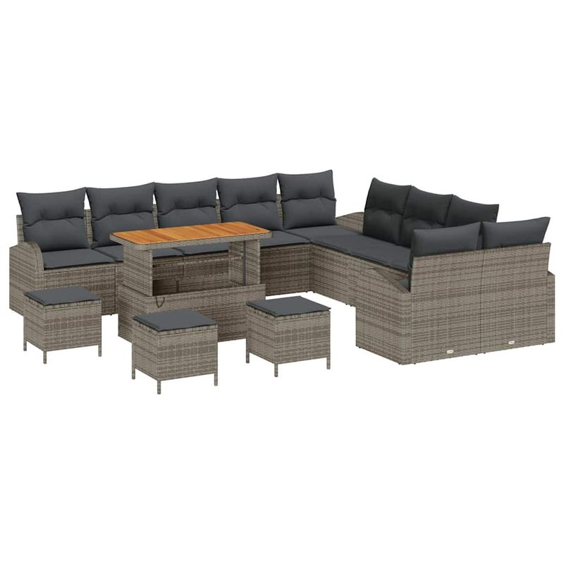 Casa si Gradina - Gradina si terasa - Mobilier exterior - Canapele si fotolii gradina - Set de canapele pentru gradina 14 pcs Gri 110 x 55 x 71 cm - Infinity.ro